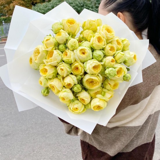 Букет «Пионовидная желтая роза» - фото 2